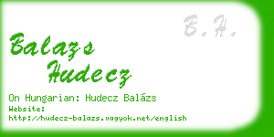 balazs hudecz business card